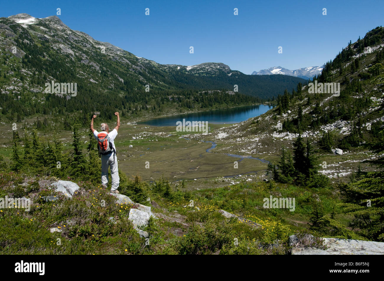 Wandern-Triumph Stockfoto