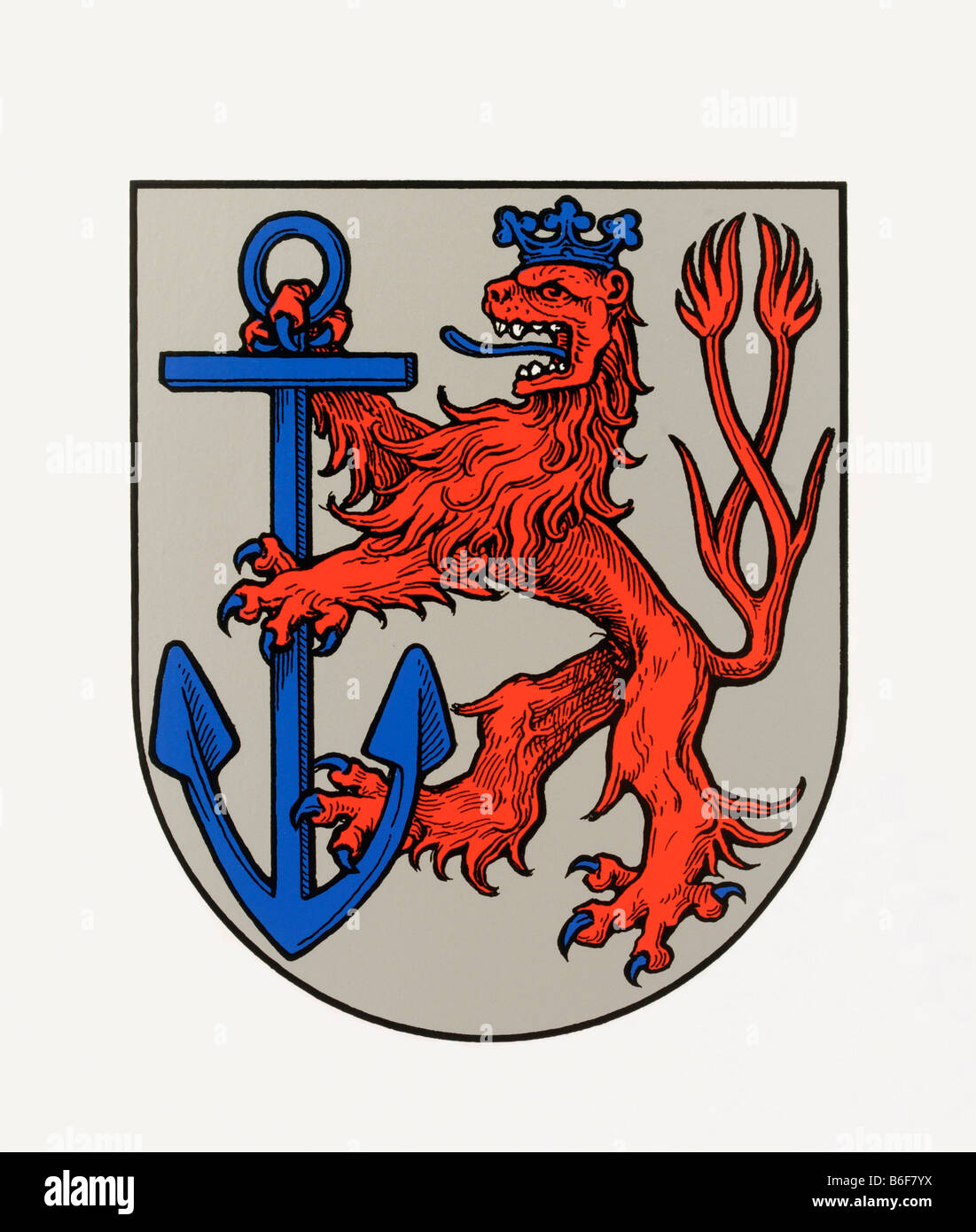 Düsseldorf-Wappen, North Rhine-Westphalia, Deutschland, Europa Stockfoto