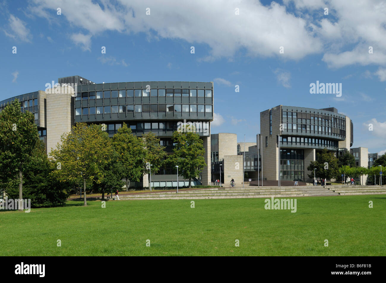 Nordrhein-Westfälischen Parlament, Blick auf den Eingangsbereich, Düsseldorf, Nordrhein-Westfalen, Deutschland, Europa Stockfoto