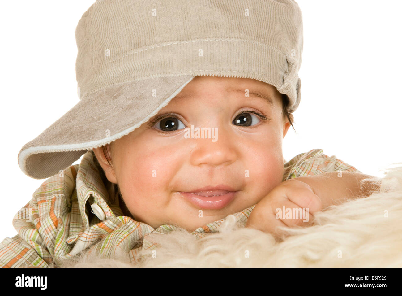 Baby, 4 Monate alten, Lächeln Stockfoto
