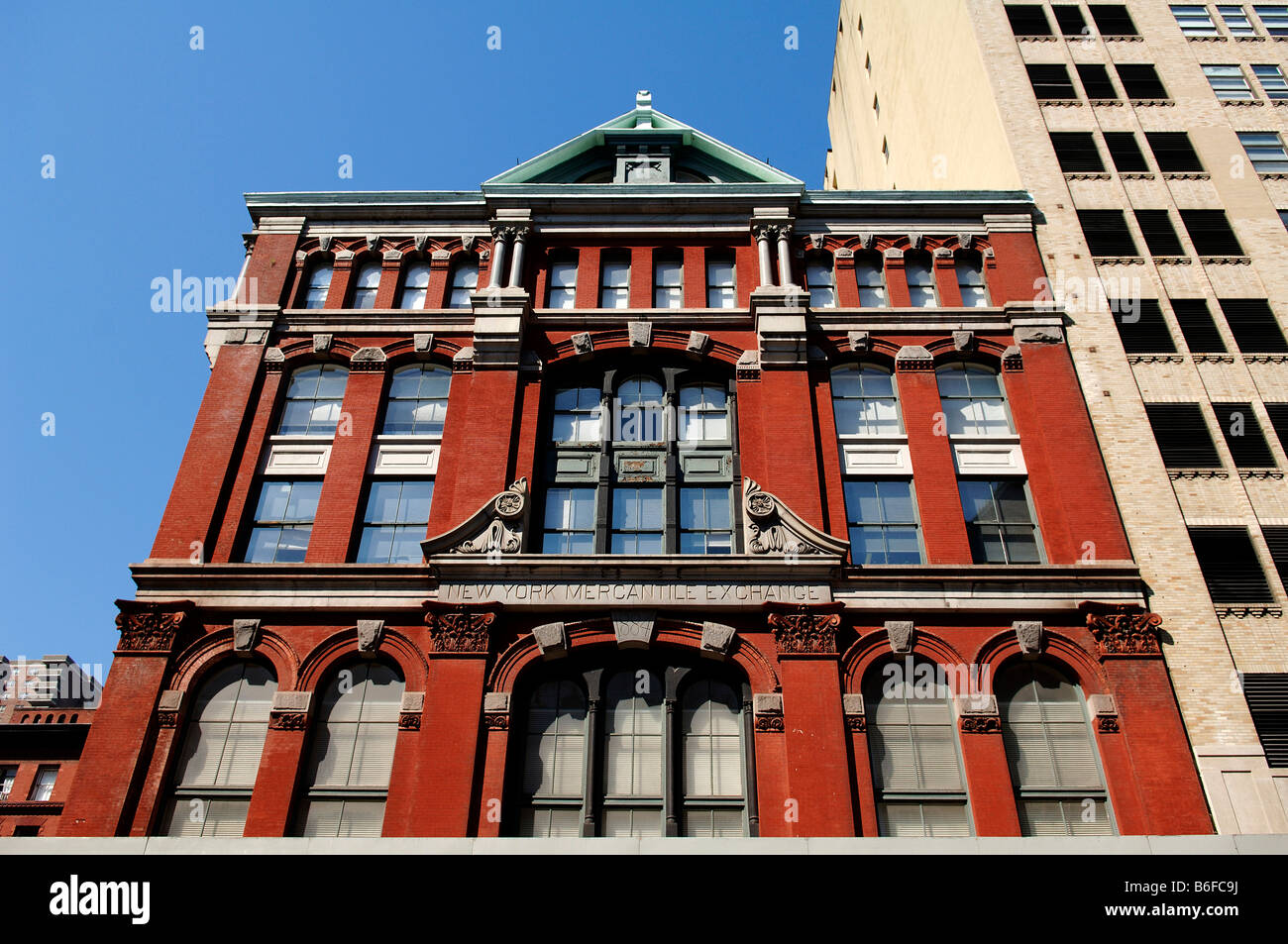New York Mercantile Exchange Gebäude, Welten größte Warenterminbörse Stockfoto
