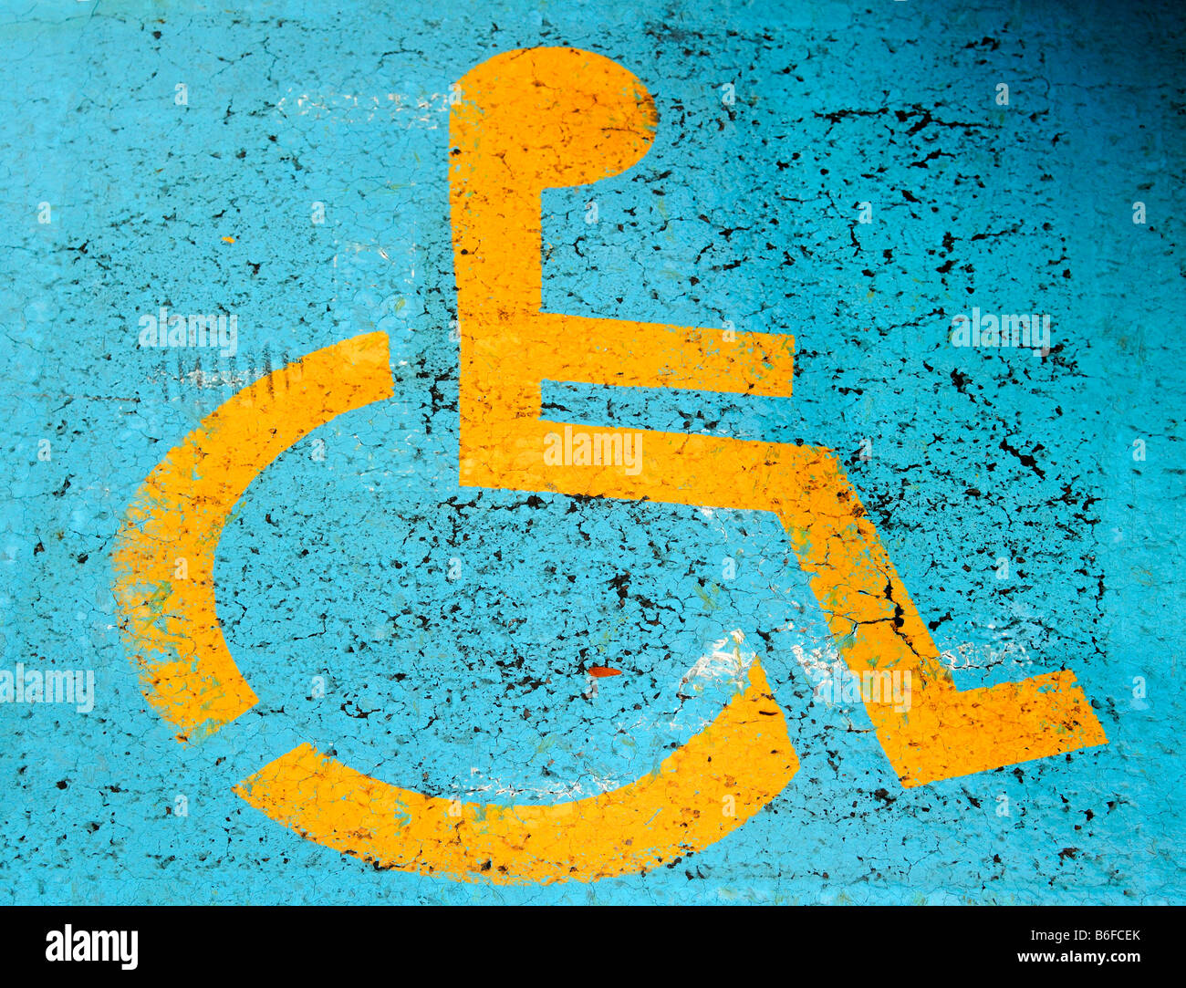 Melden Sie für Behindertenparkplatz, Newton, New Jersey, USA Stockfoto