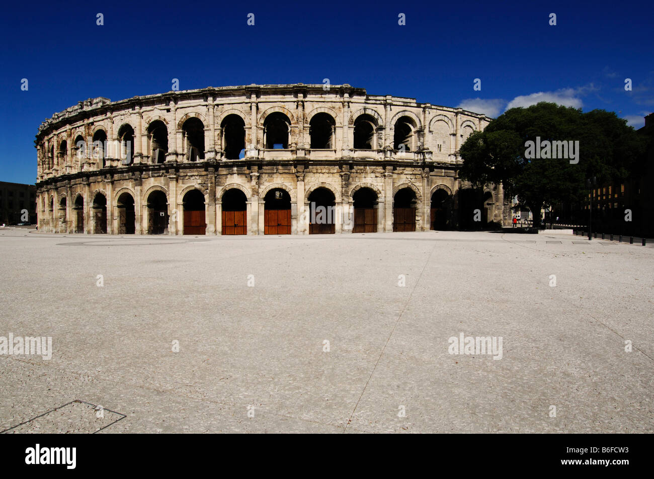 Arena, die Nimes antike Theater, Provence, Frankreich, Europa Stockfoto