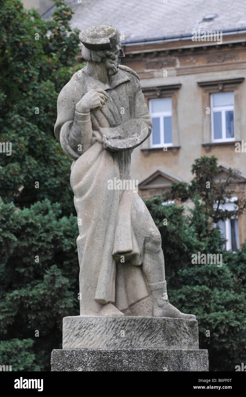 Andrija Medulic Statue aus Stein, König Tomislav Platz, Zagreb, Kroatien, Europa Stockfoto