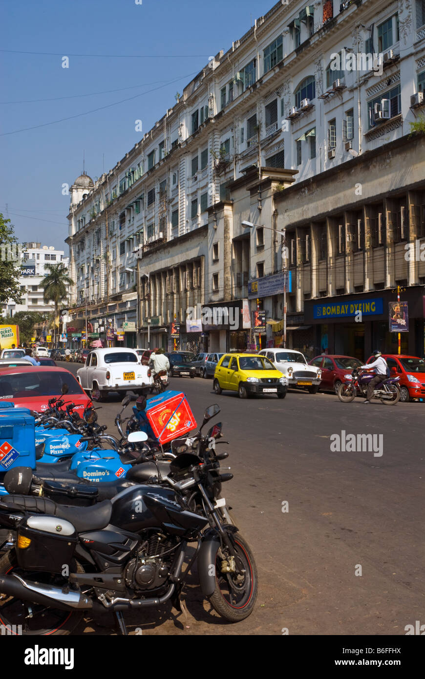 Russell Street, Kolkata, Indien Stockfoto