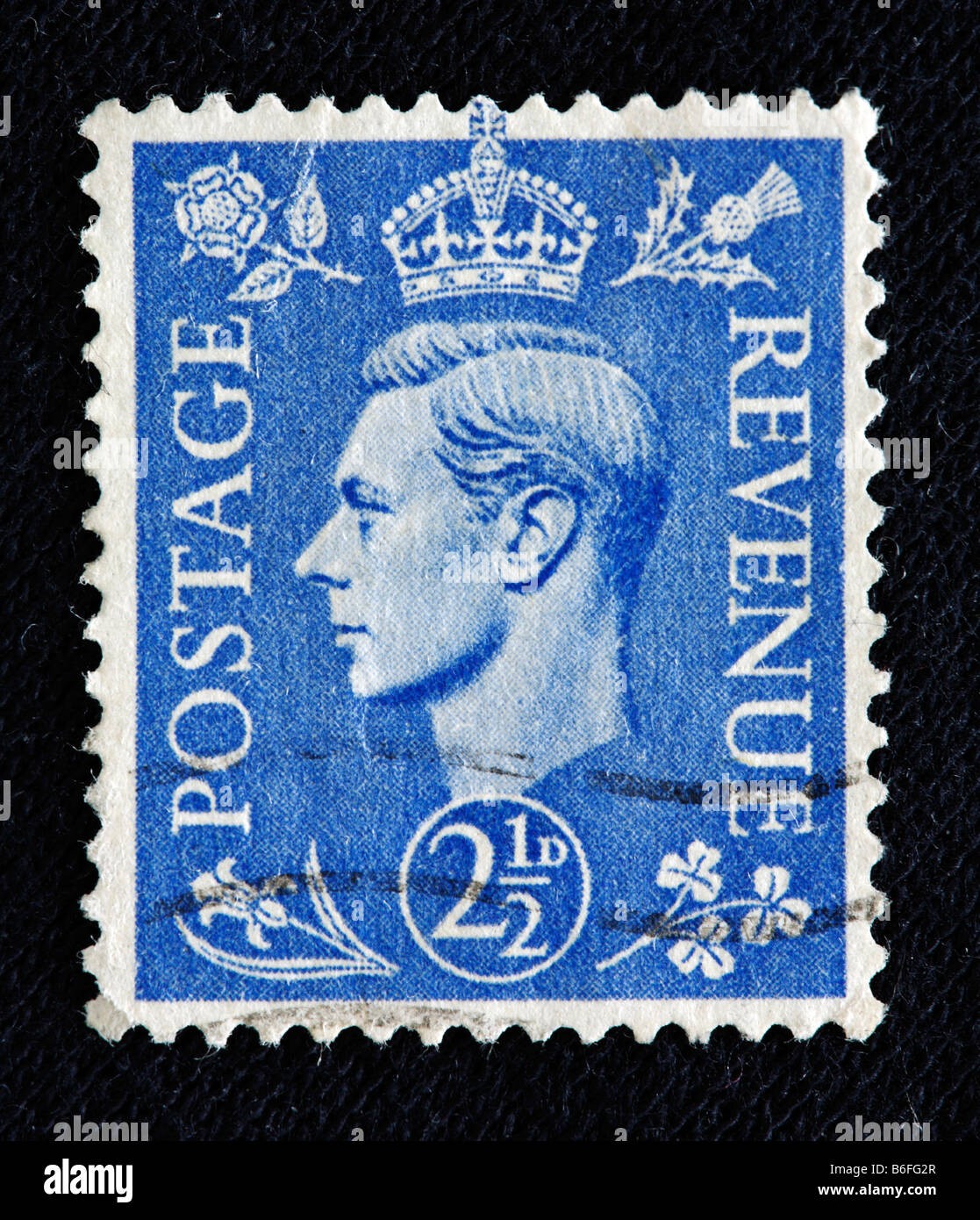 König George VI des Vereinigten Königreichs (1936 – 1952), Briefmarke, UK Stockfoto