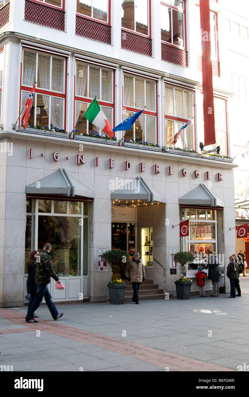 Niederegger Marzipan-Haus in Lübeck, Schleswig-Holstein, Deutschland, Europa Stockfoto