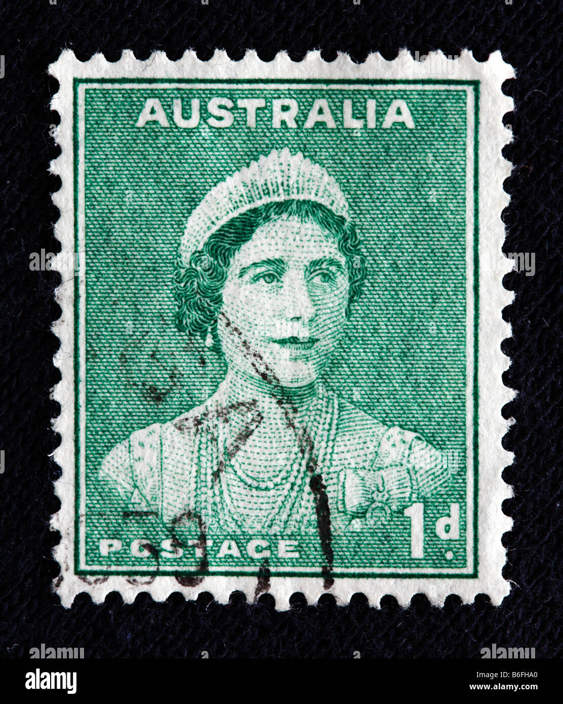 Elizabeth Bowes Lyon, Queen Mum, Briefmarke, Australien Stockfoto