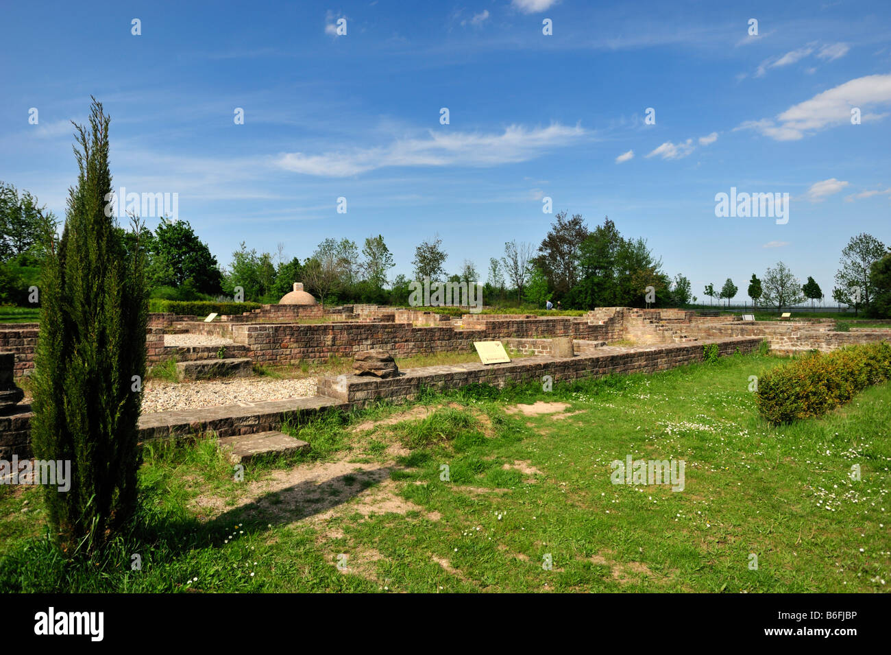 Villa Rustica, Ruinen eines römischen Gutshofes, Wachenheim, Naturpark Pfaelzerwald Natur zu bewahren, Rheinland-Pfalz, Deutschland, Eur Stockfoto