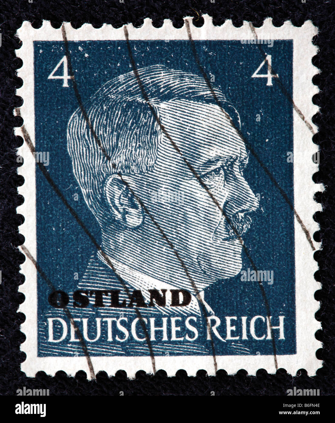 Adolf Hitler, Reichskanzler und Führer von Deutschland (1933-1945), Briefmarke, Deutschland Stockfoto