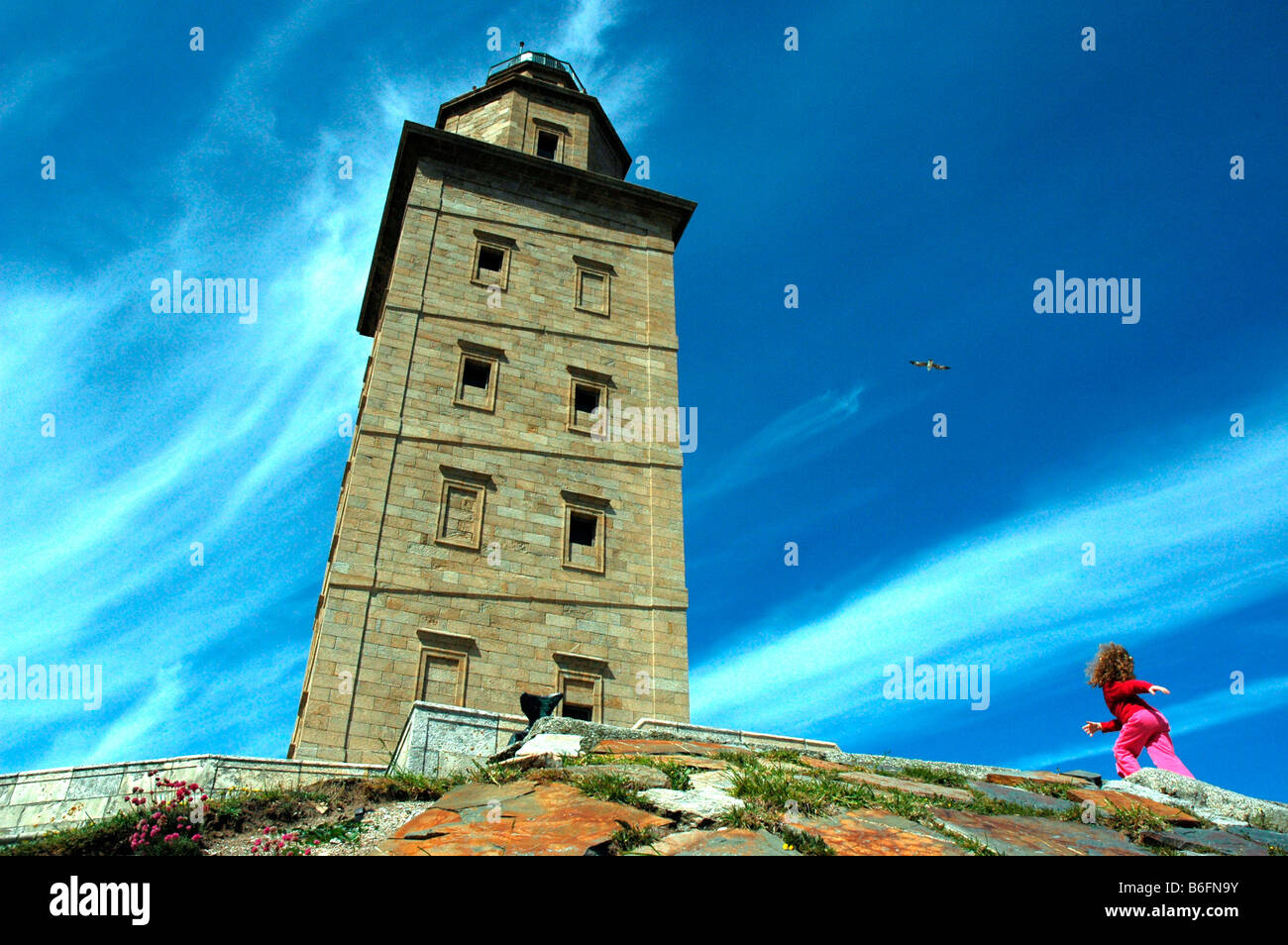 Herkules-Turm LA La Coruña Galizien Spanien Stockfoto