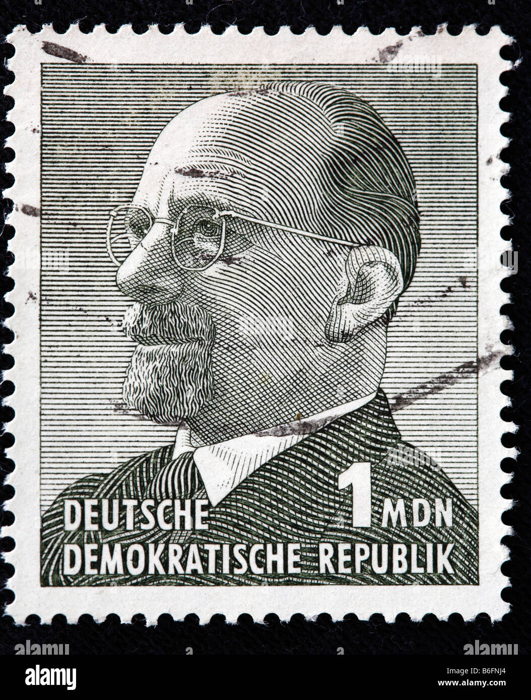 Walter Ulbricht, Generalsekretär der SED (1950 – 1971), Deutsche Demokratische Republik, Stempel, Deutschland Stockfoto
