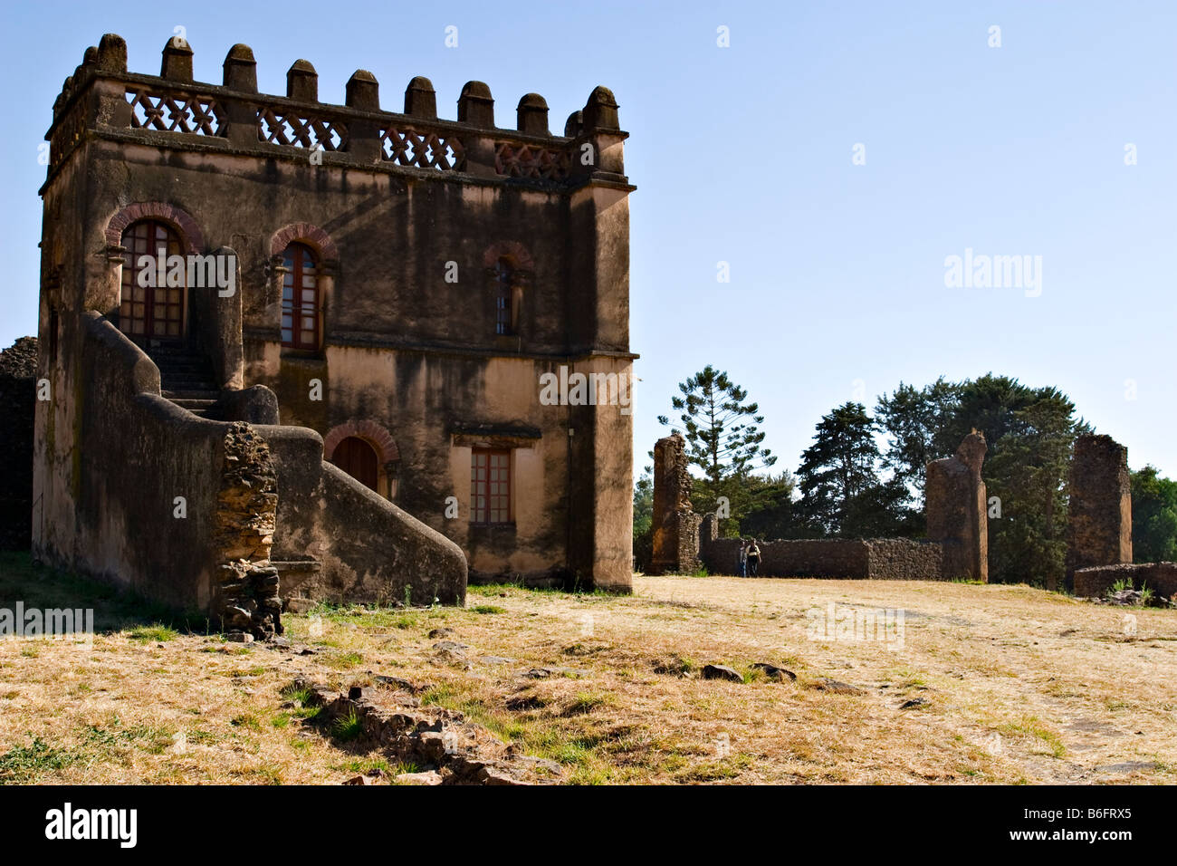 Yohannes Bibliothek, königliche Gehege, Gondar, Äthiopien, Afrika Stockfoto