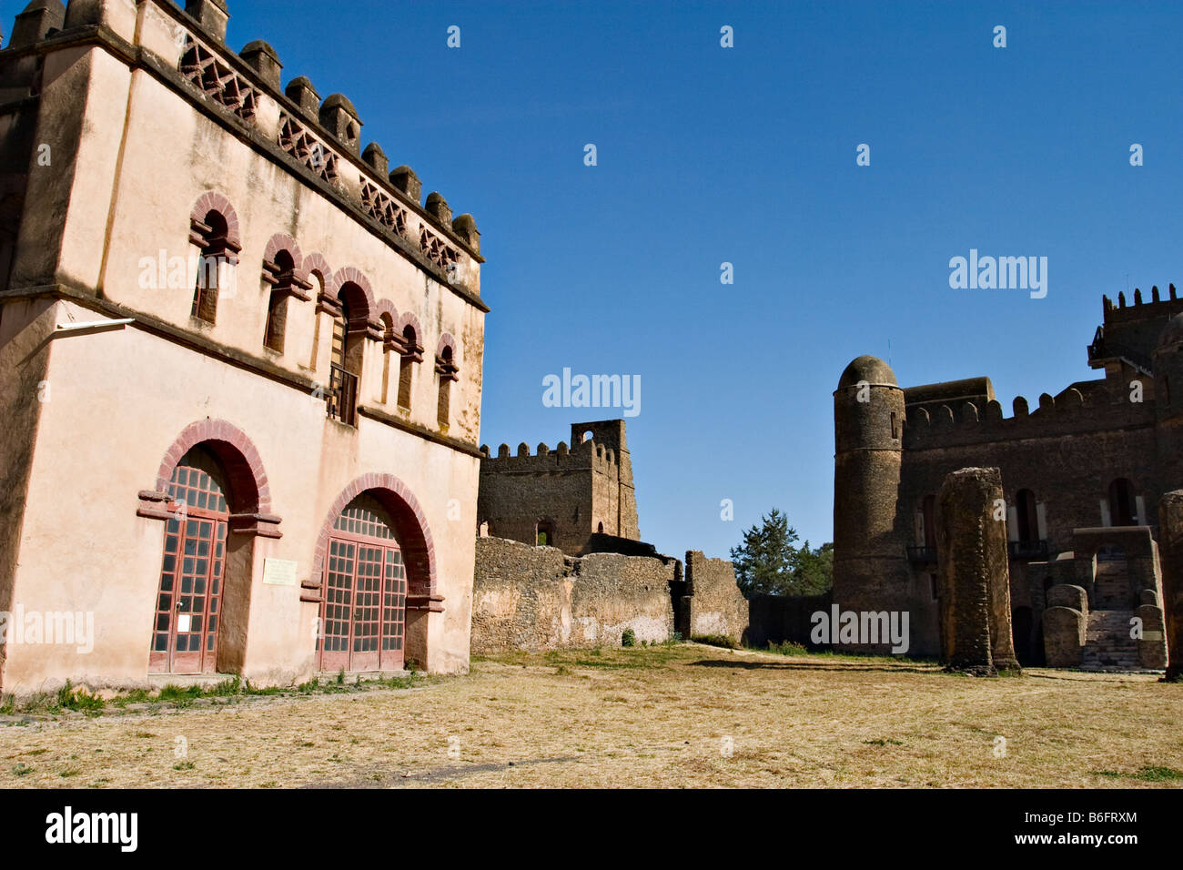 Yohannes Bibliothek, königliche Gehege, Gondar, Äthiopien, Afrika Stockfoto