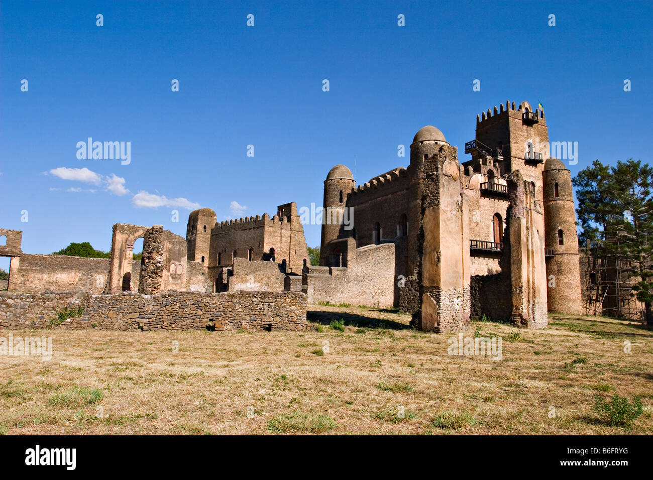 Fasiladas Palast, königliche Gehege, Gondar, Äthiopien, Afrika Stockfoto