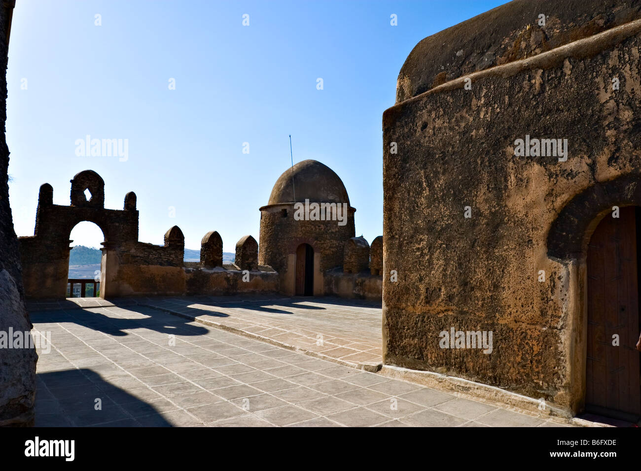 Fasiladas Palast, königliche Gehege, Gondar, Äthiopien, Afrika Stockfoto