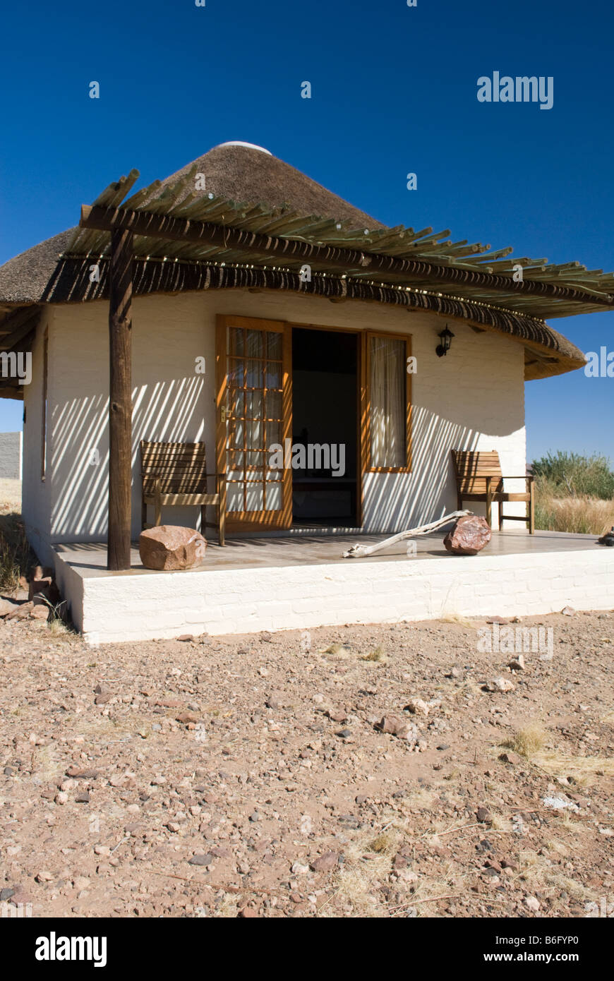Desert Homestead-Luxus-Resort-Unterkunft in der Nähe von Sesriem, Namibia Stockfoto