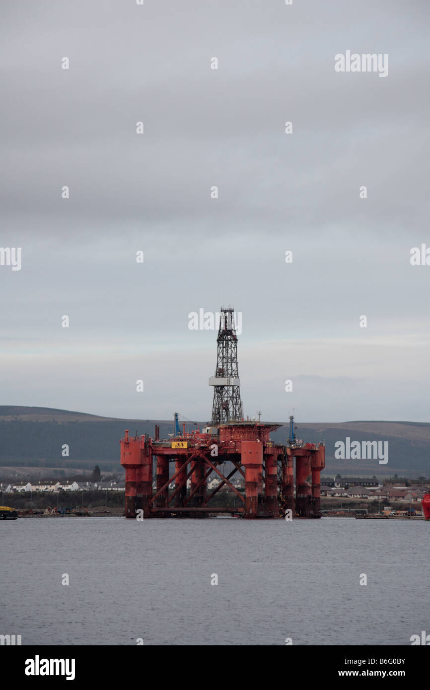 Ölbohrplattform Essar Wildcat in Invergordon auf den Cromarty Firth Highlands Schottland Stockfoto