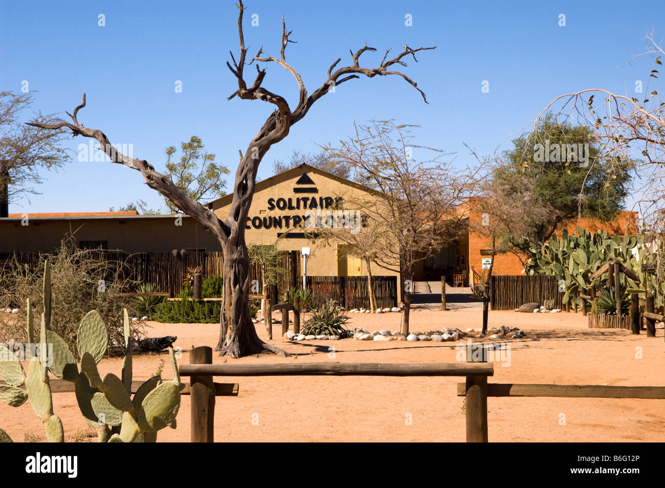 Die Solitaire Country Lodge, Hotelunterkunft in Solitaire, Namibia Stockfoto