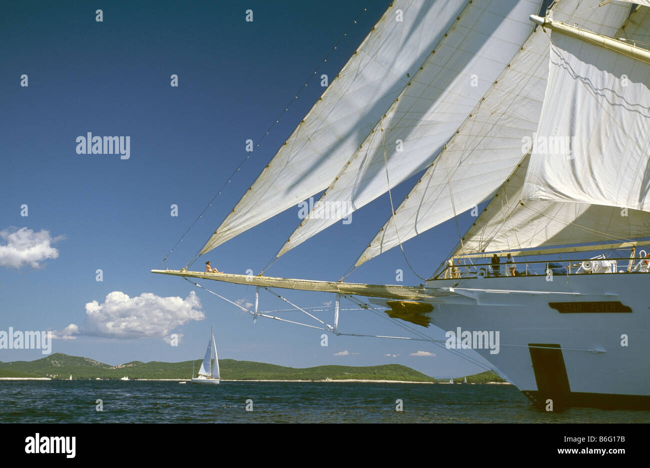 Segeln Schiff Star Flyer Kroatien Stockfoto