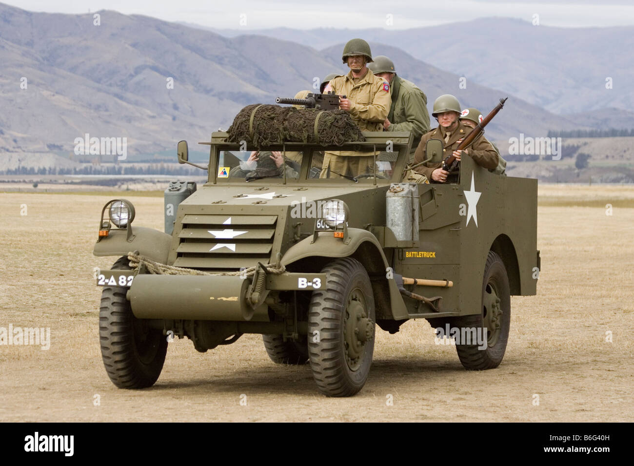 WII Batteltruck Warbirds über Wanaka Otago Neuseeland Südinsel Stockfoto