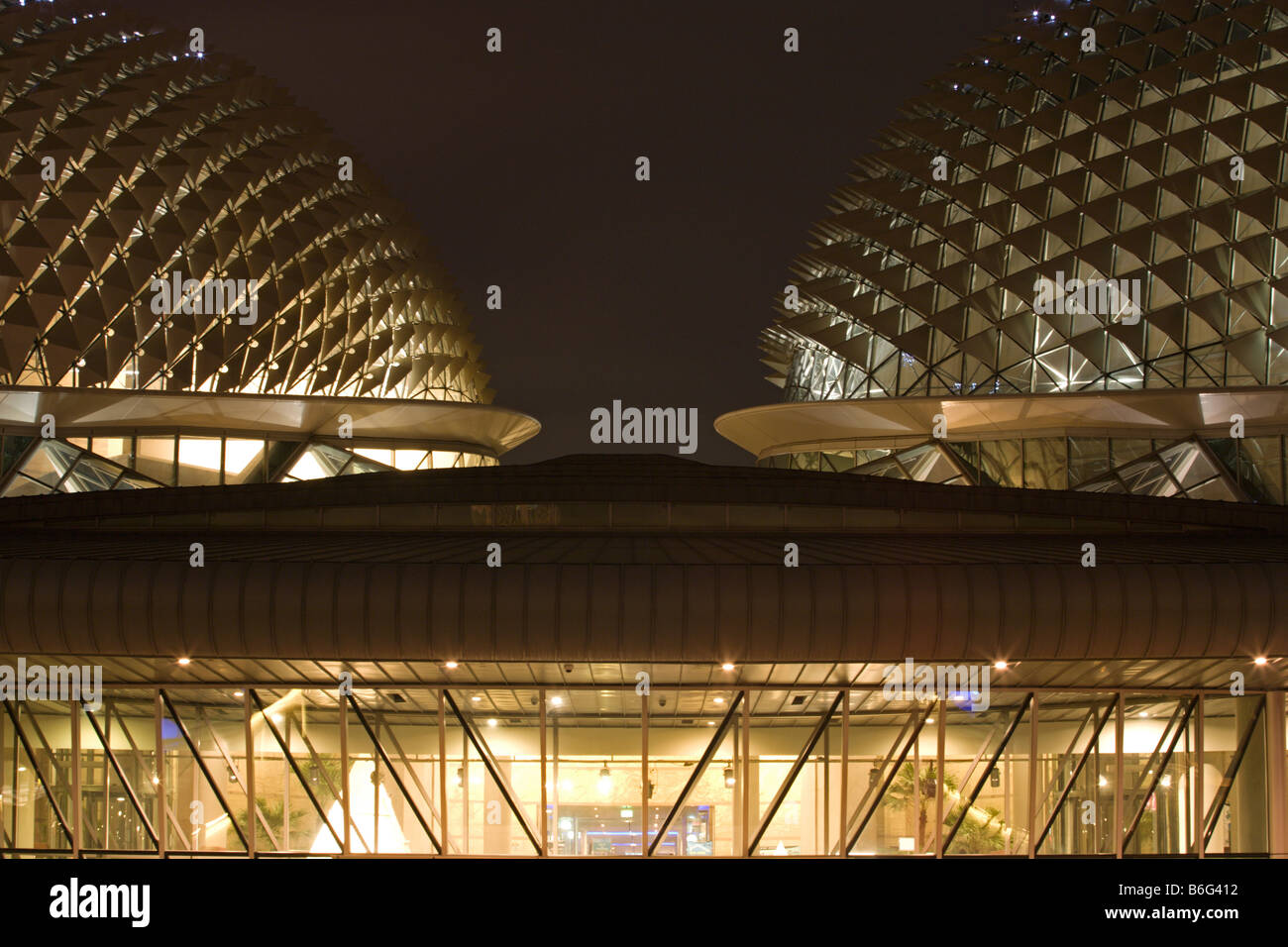 Esplanade, Singapur Stockfoto