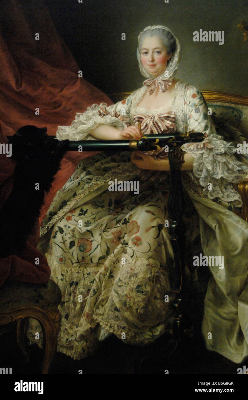 Madame de Pompadour bei ihrem Tambour Frame Drouais National Gallery