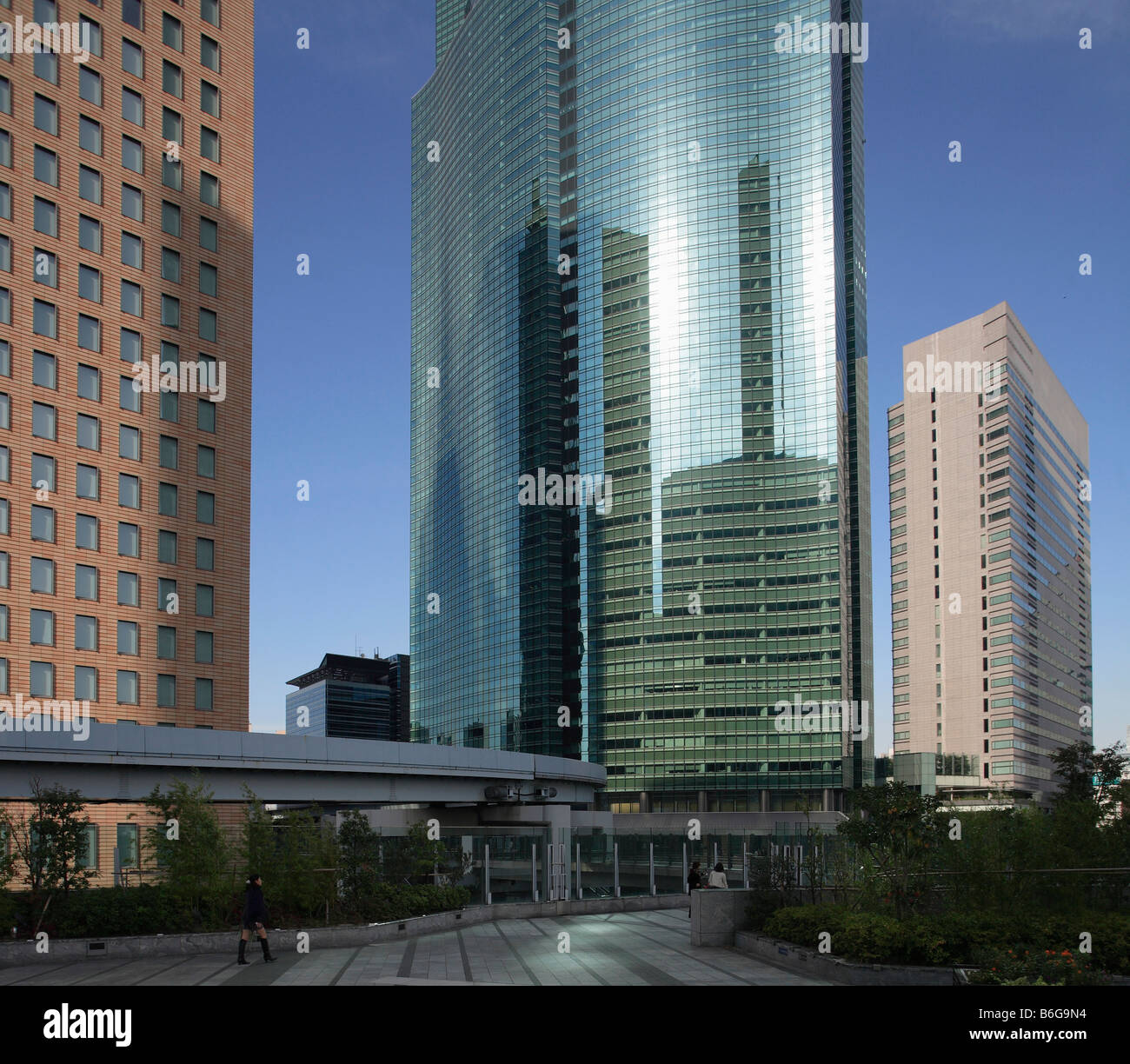 Japan Tokyo Shiodome Gebiet neue Highrise-Stadtentwicklung Stockfoto