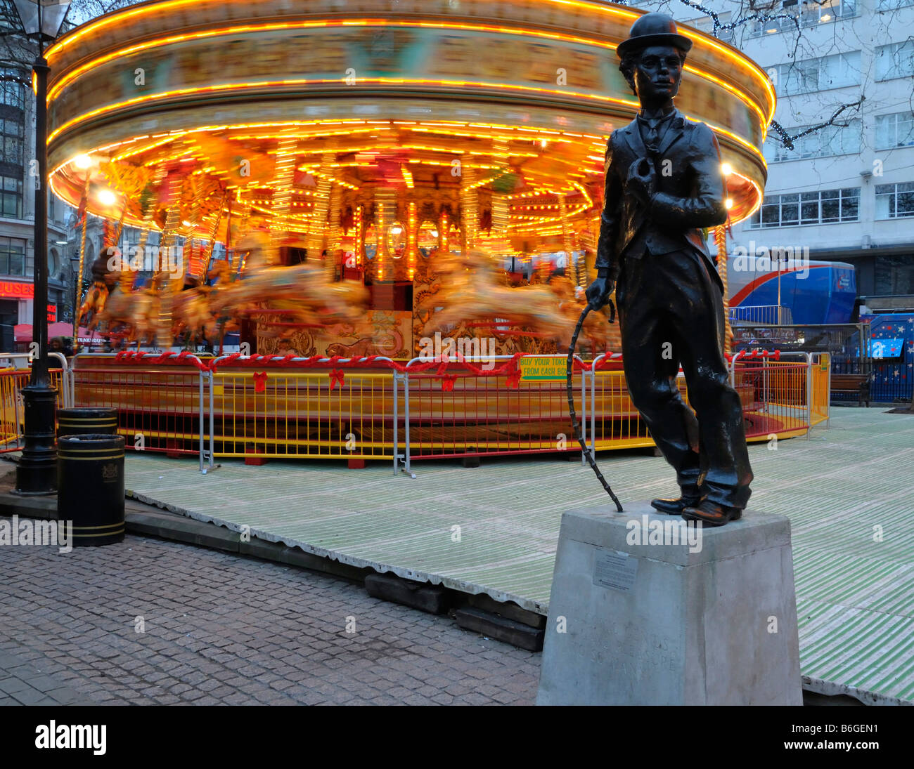 Weihnachten in Leicester Square 2008, London pt3 Stockfoto