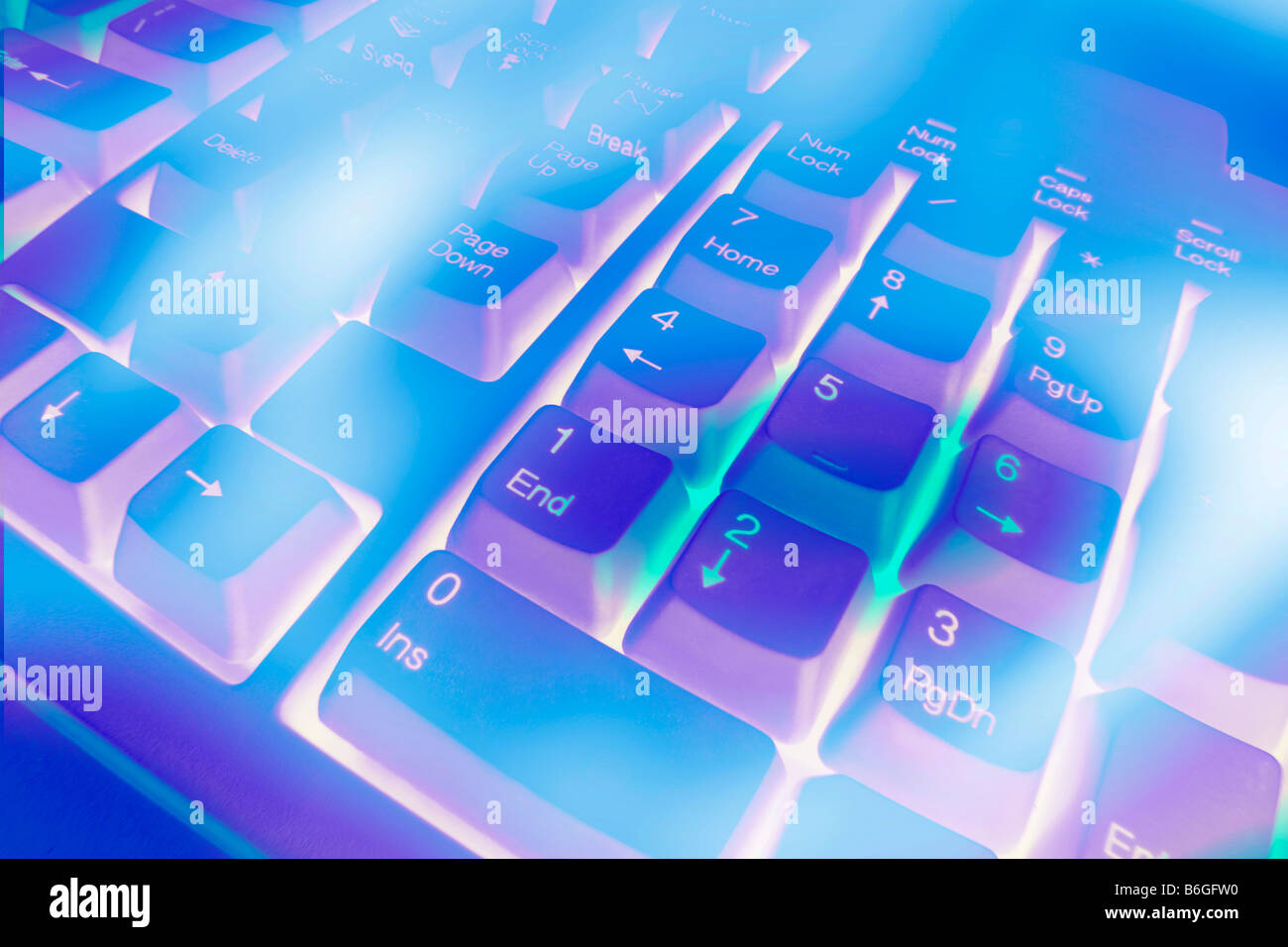 Nahaufnahme von Computer-Tastatur Stockfoto