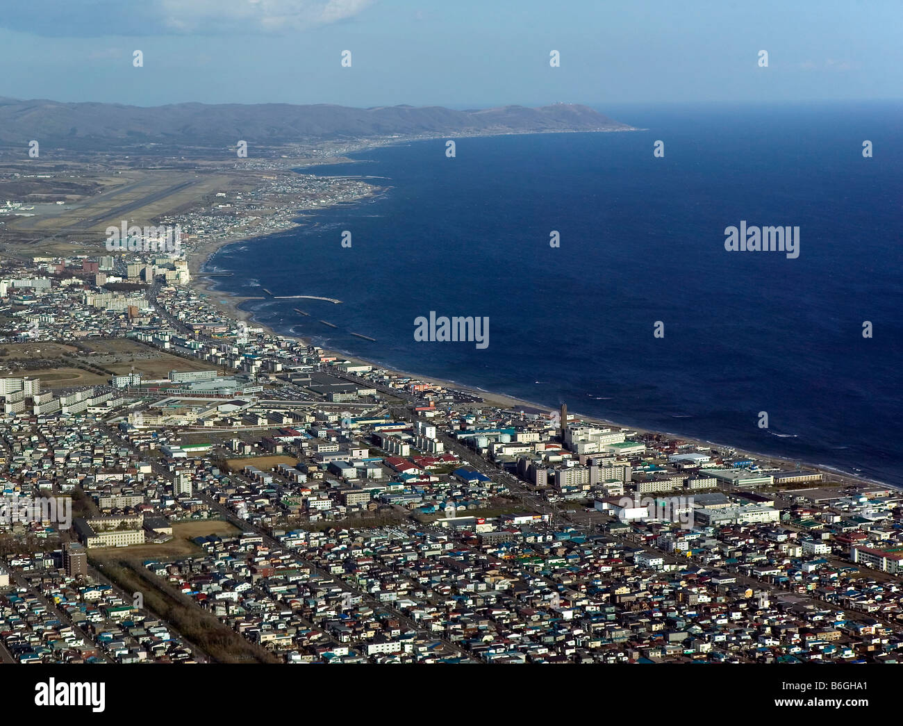 Luftaufnahme über Hakodate Hokkaido Japan Stockfoto