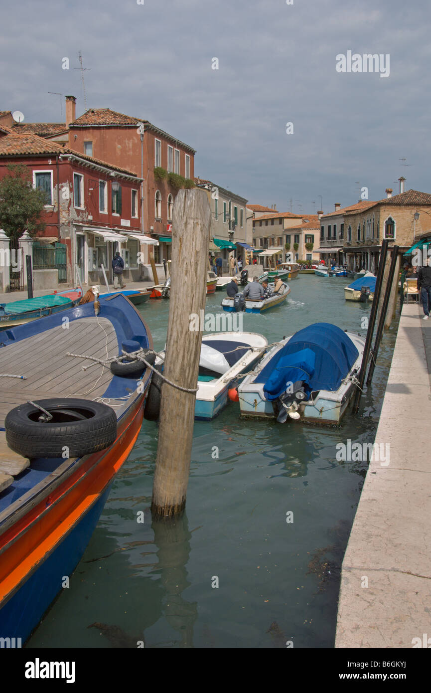 Murano Fondamenta Daniele Manin dei Vetrai Venedig Italien April 2008 Stockfoto