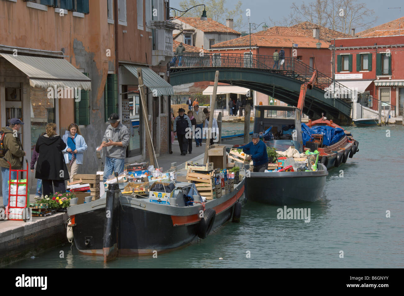 Murano Iron Bridge Fondamenta Daniele Manin dei Vetrai Venedig Italien April 2008 Stockfoto