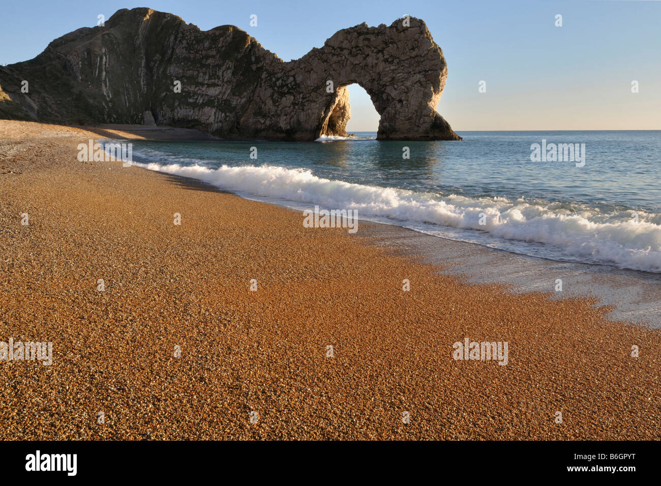 Sandy Beach Durdle door Dorset-England Stockfoto