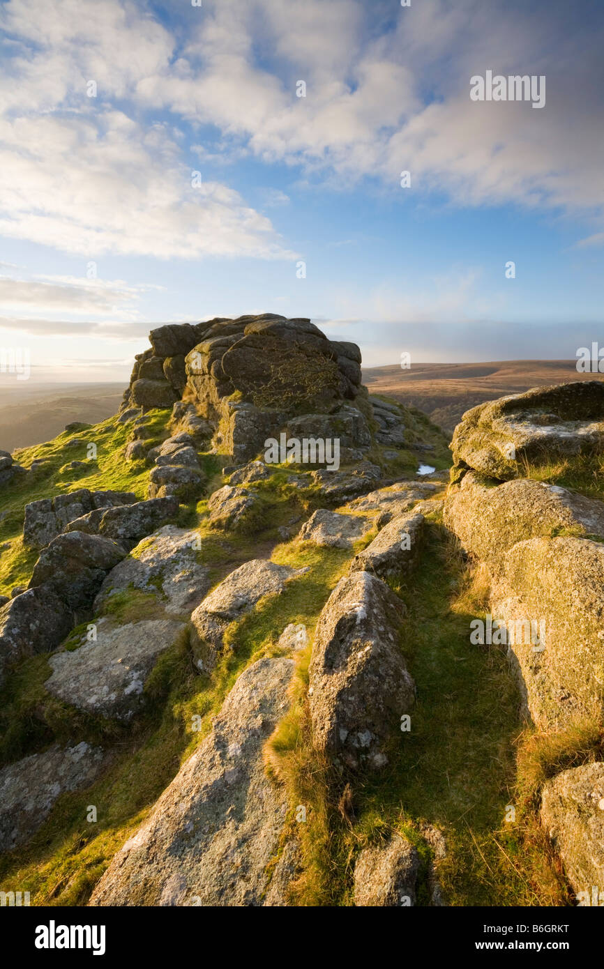 Sharp-Tor-Dartmoor-Nationalpark Devon England UK Stockfoto