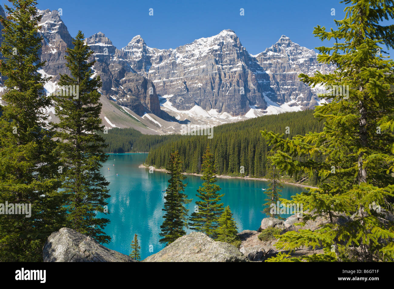 "Moraine Lake" kanadischen Rocky Mountains Alberta Kanada Stockfoto