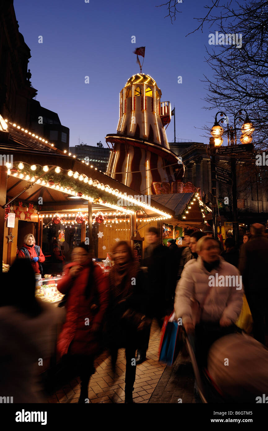 Birmingham-Weihnachtsmarkt Stockfoto