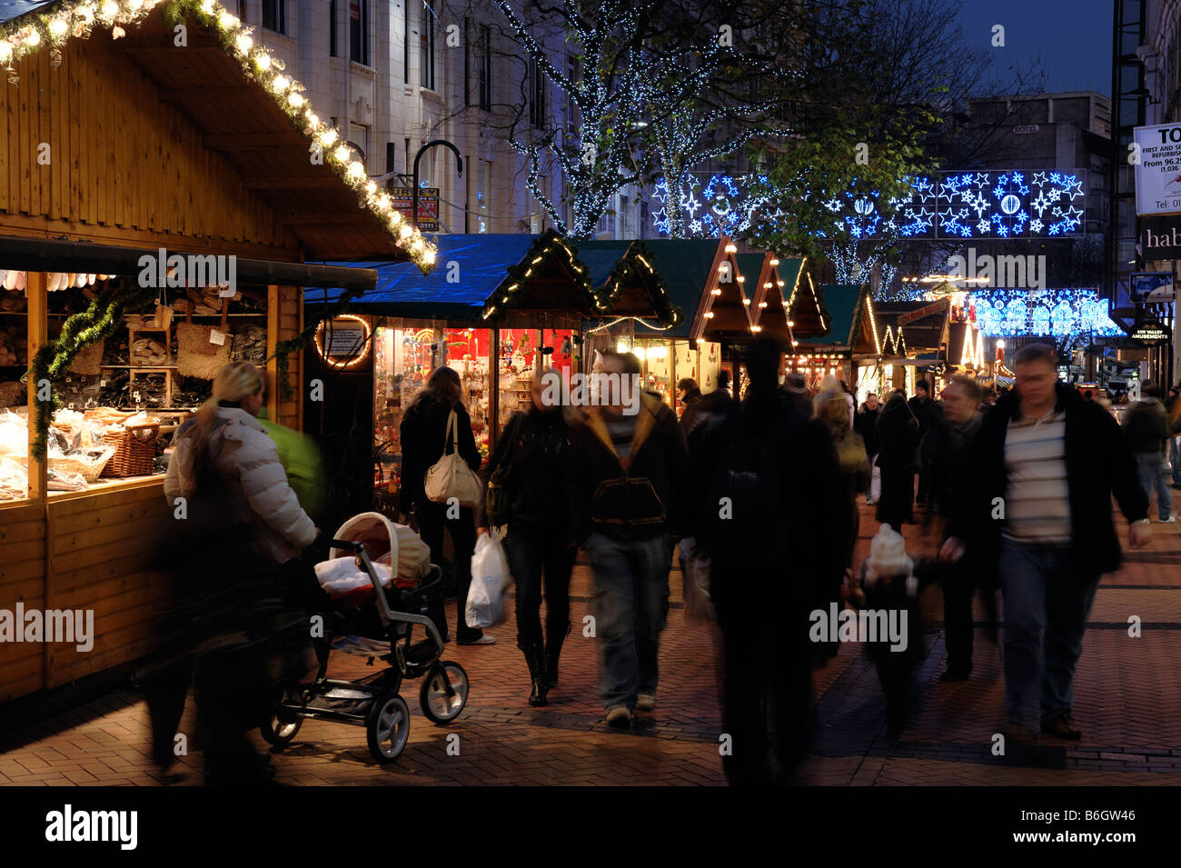 Birmingham-Weihnachtsmarkt Stockfoto