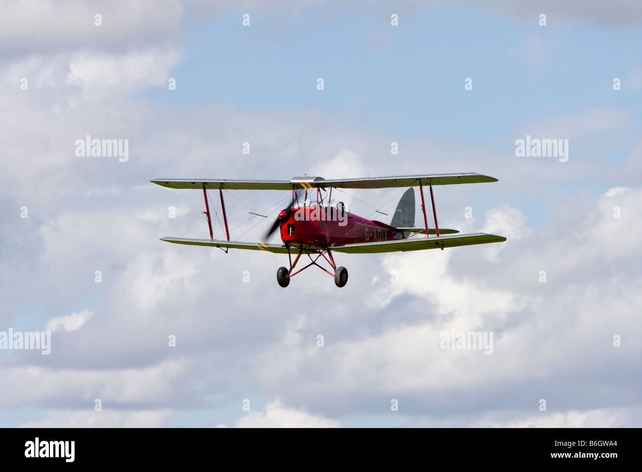 Tiger Moth DH82a im Flug Stockfoto