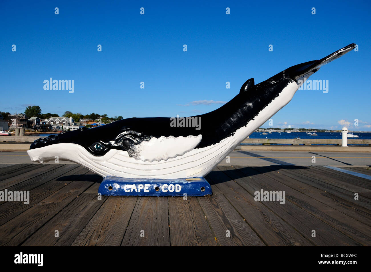 Modell eines Wals in den Hafen Bereich, Provincetown, Cape Cod, USA Stockfoto