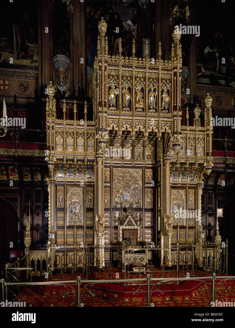 Königsthron House Of Lords Stockfotografie Alamy
