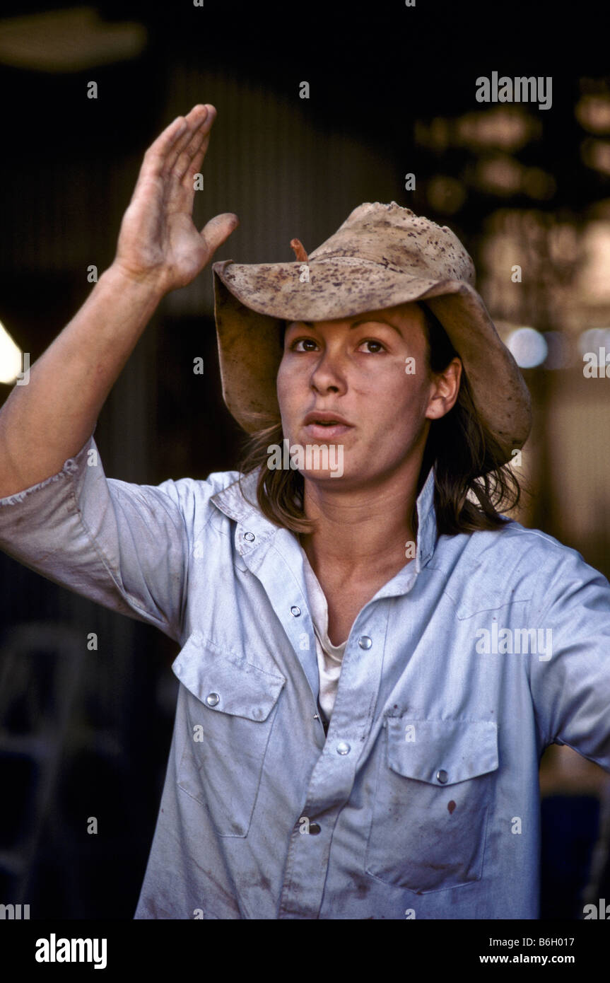 Stockwoman, Outback Australien Stockfoto