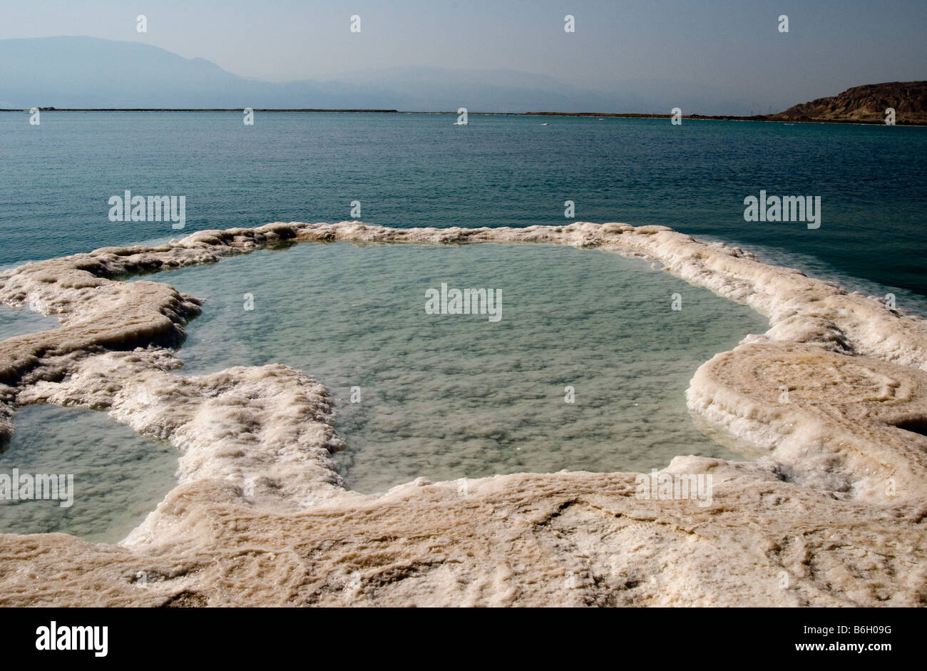 Salz Pool, Totes Meer, Israel, Asien Stockfoto