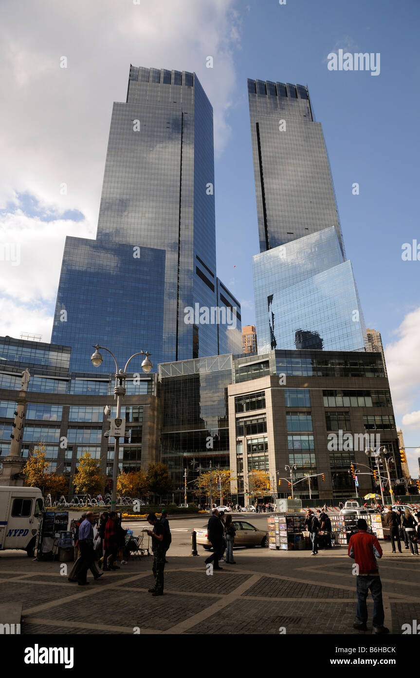 Columbus Circle Manhattan New York Skyline von Geschäft Gebäude