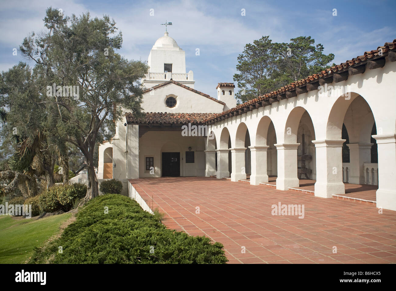 Kalifornien - Junipero Serra Museum im Park Presidio von San Diego. Stockfoto