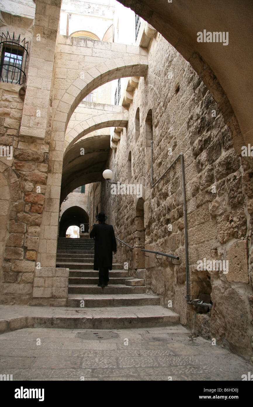 Gasse in der Altstadt Jerusalems Stockfoto