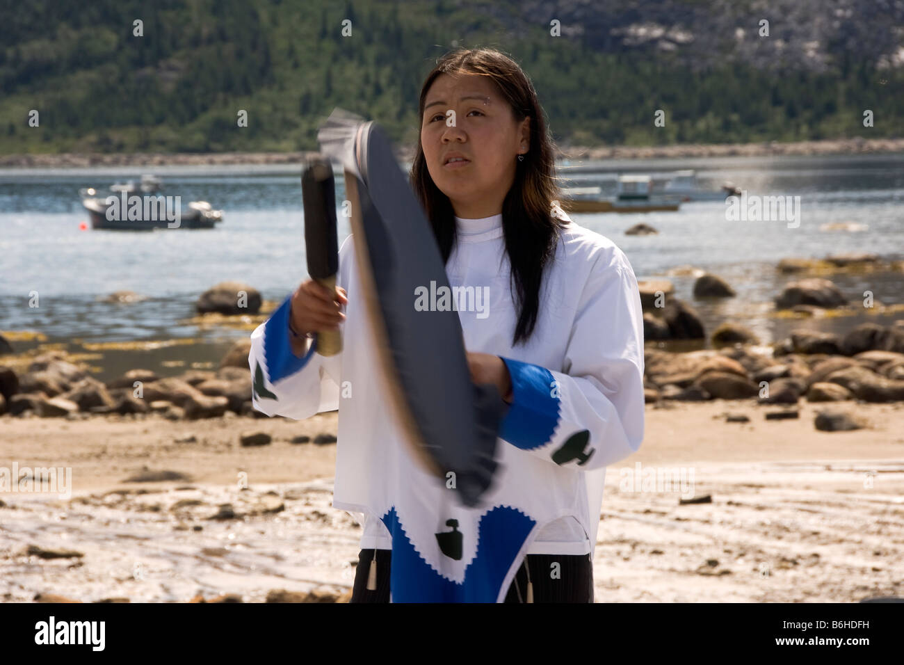 Inuit-Frau Stockfoto