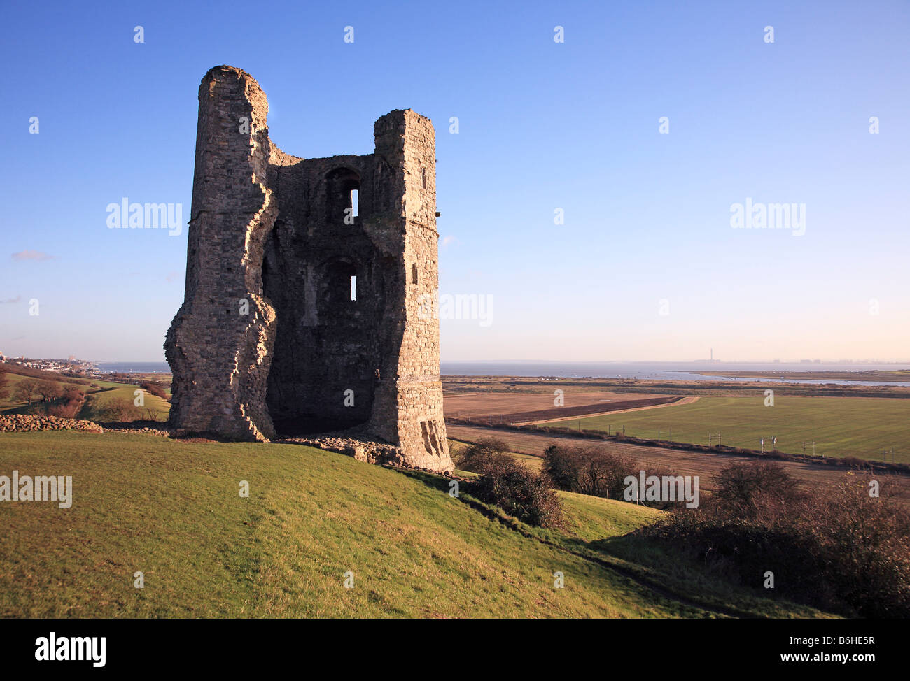 Die Ruinen des Hadleigh Castle in Essex Stockfoto