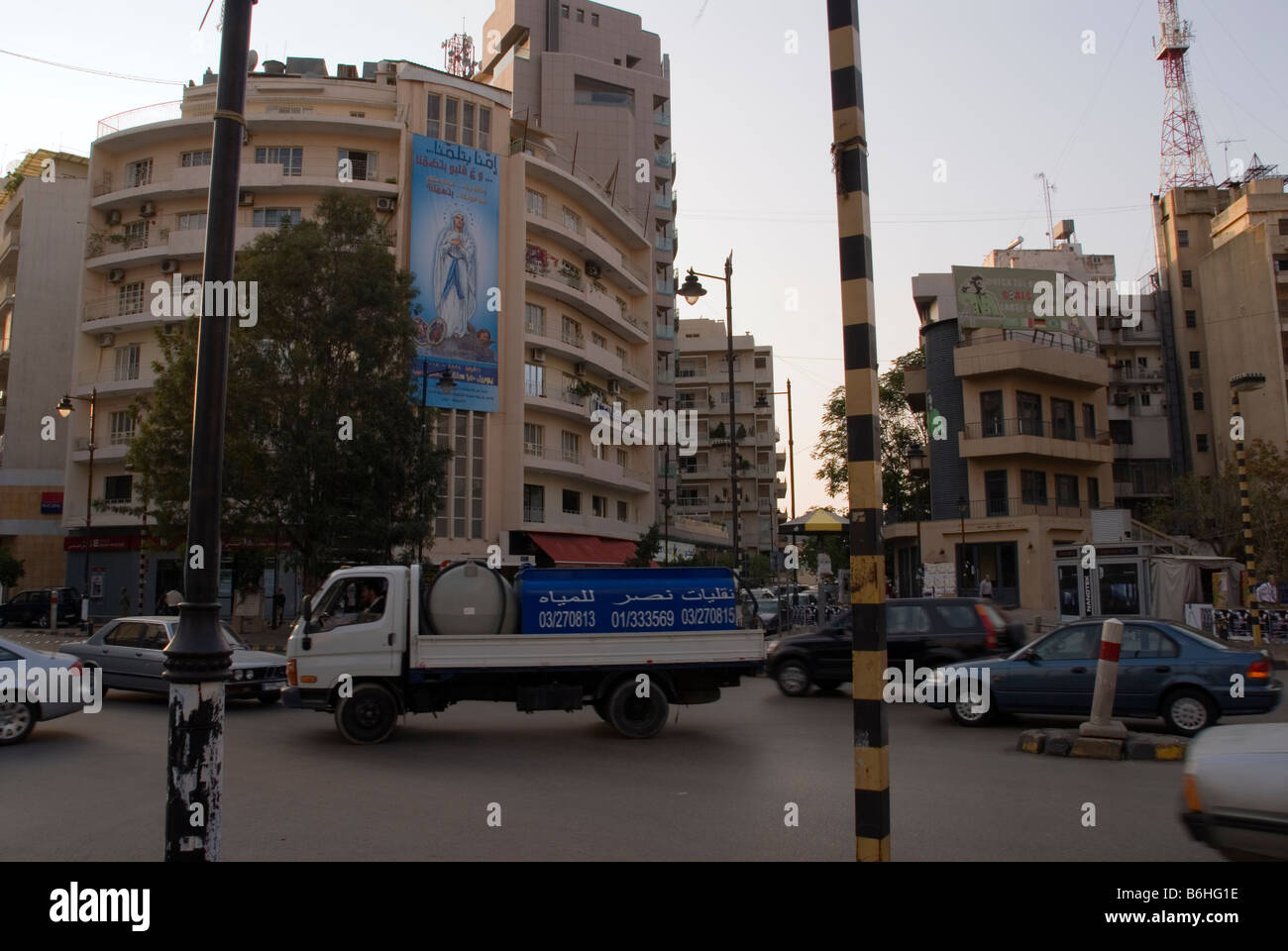 Holly Madonna-Symbol Sassine Quadrat Beirut-Libanon Stockfoto