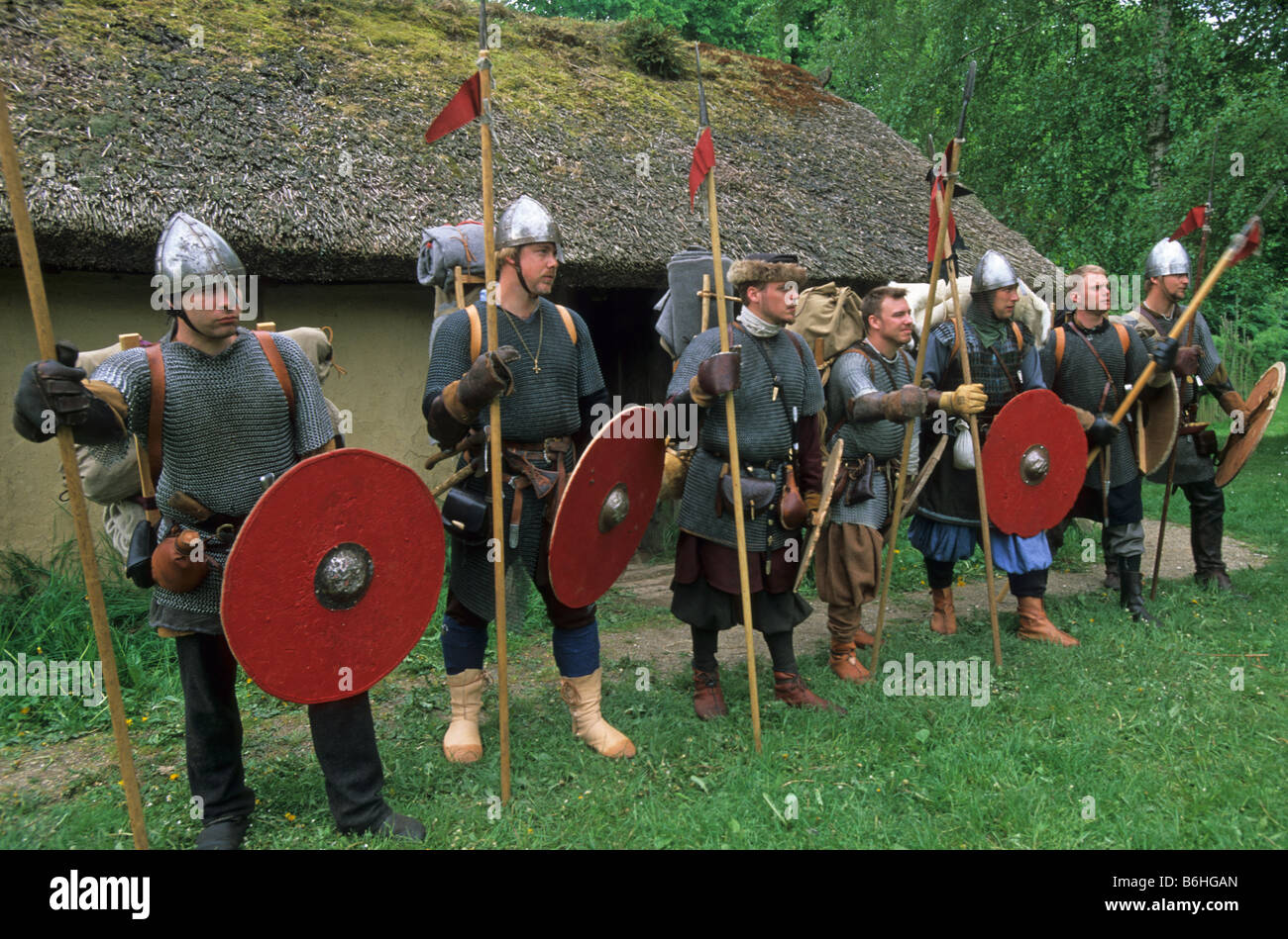 Elk167 3555 Dänemark Jütland Arhus Moesgard Museum lebendige Geschichte Wikinger camp Stockfoto